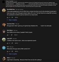 Fans reacting to the viewer's expensive setup (Images via MizkifClips/YouTube)